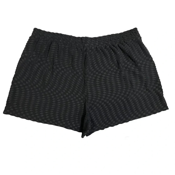 NWT Good American Terry Jacquard Woven Casual Shorts Sz 7 4XL Black Textured - Picture 4 of 9